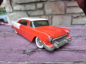 PMC 1955 Chevy Belair 2 DRHT Dealer Promo Model Car. Red & White (Rare Color) 