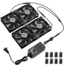 4 x 120mm Server Rack Mount Fan 12V with AC 110V 120V 220V 240V Variable Spee...