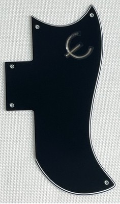 Black 4-Ply For Fit Gibson SG 61 Reissue E Logo Style Guitar Pickguard