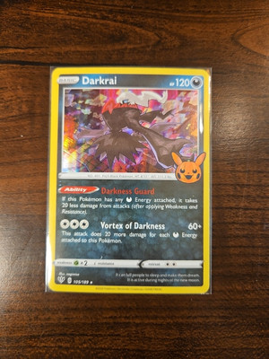 darkrai pokemon card holographic halloween TCG Trick or Trade 2022: (Holo Rare Stamped) 105/189 (NM) placed immediately into protective sleeves Darkrai 105/189 Holo Rare 2022