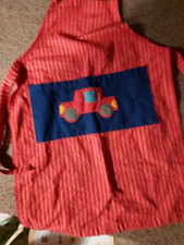 kids boys truck cooking apron, baking, art etc. good pre-owned