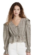 Ulla Johnson Ophelia Blouse Top in Okapi - Sz 0 (6 AU / 2 US) 100% cotton