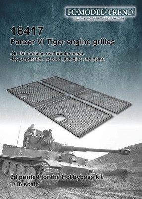 FC Model Trend 1/16 Tiger Engine Cover Grilles for HobbyBoss kits