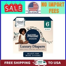 Millie Moon Luxury Ultra-Absorbent Baby Diapers 12 Hour Leak Guard Size 6 84 ct
