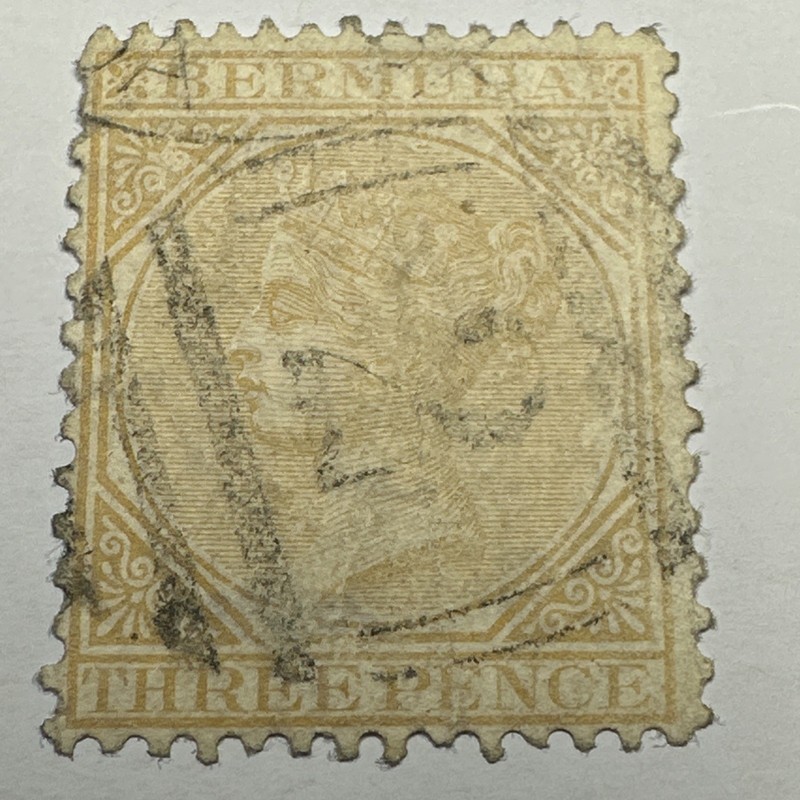 BERMUDA SCOTT #3 Used, fine, hinged, 1873 Postage Stamp
