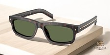 PRADA PR B11S 17N20G Root Tortoise Polar Green Polarized 57 mm Men's Sunglasses