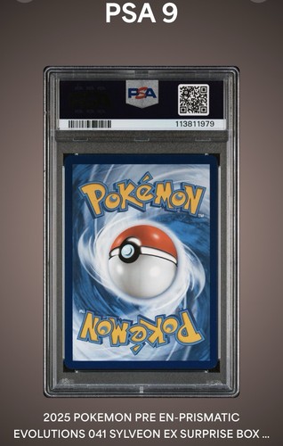 2025 POKEMON PRISMATIC ECLIPSE #041 SYLVEON EX PSA 9 MINT STAMPED PROMO - Picture 2 of 2