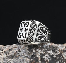 Men's Handmade Turkish Polat Alemdar Kurtlar Vadisi 925 Sterling Silver Ring