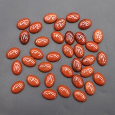 100pcs Natural Red Jasper Stone 10x14mm Oval Cab Cabochon DIY Jewelry No Holes
