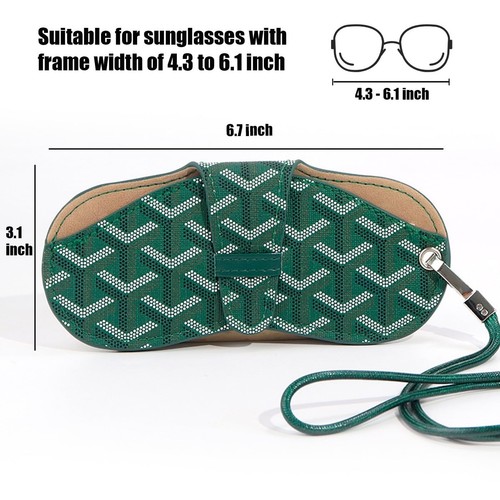 Borsa per occhiali da sole portatile, custodia per occhiali da sole sottile, custodia per occhiali da sole da viaggio con... - Foto 2 di 7