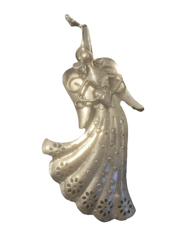 Silver-tone metal angel figurine bell by Regal Art & Gift