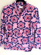 Hanna Andersson Girls Sz 140/ 10 Pink Fleece 1/4 Zip Pullover Nordic Outdoor