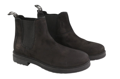Timberland Damen Stiefel UK4.5 EU37.5 Schwarz Leder Mandel Zehen Chelsea Knöchel