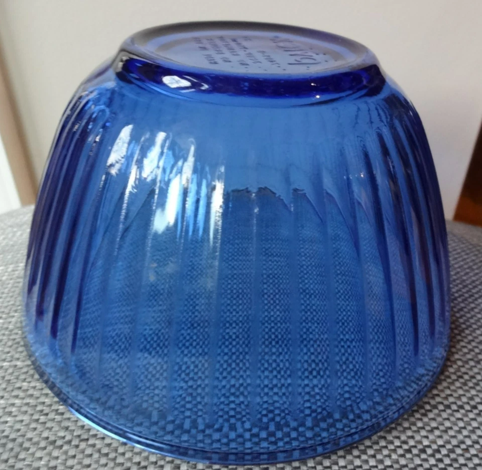 Pyrex 1 Ribbed Cobalt Blue Glass Mixing Serving Bowl 3 Cup 7401-S - Image 3 of 4