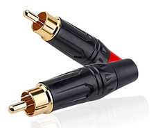 RCA Plugs to Speaker Bare Wire Cables Adapter, Hifi Sound Quality Connector for