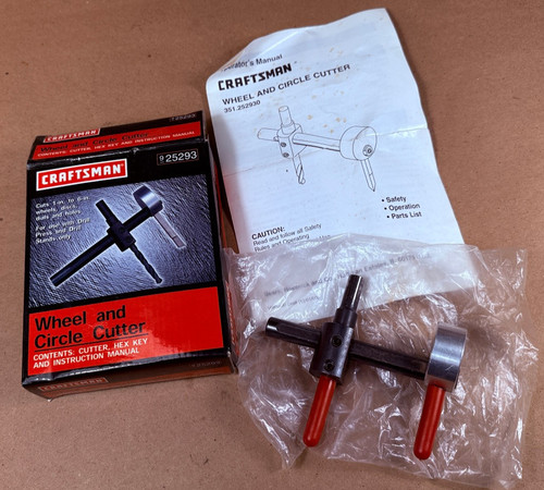 In Box - Craftsman 9-25293 Circle Cutter For Holes 1"-6" - FREE SHIPPING