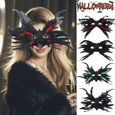 1x Feder Maskerade Masken Halloween Gesichtsmaske Maskerade Karneval Party Maske