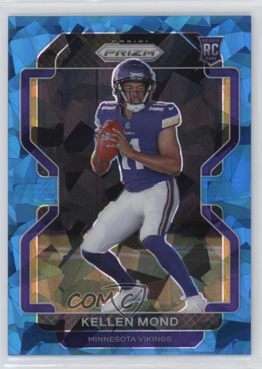 2021 Panini Prizm Rookie Blue Ice Prizm 60/99 Kellen Mond #351 o8g