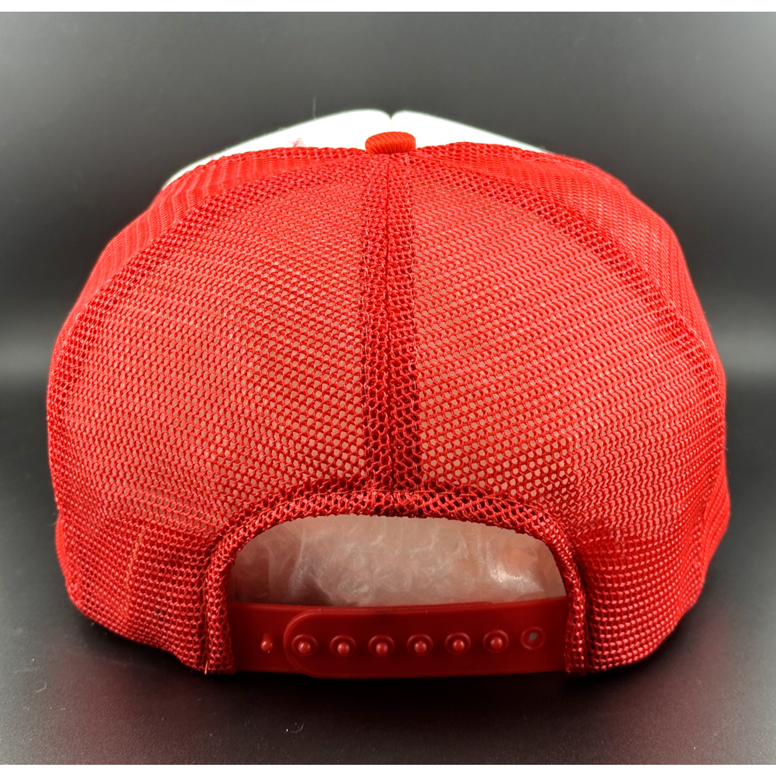 Adult ELECTRONIC SECURITY COMMAND CAP Red White -… - image 3