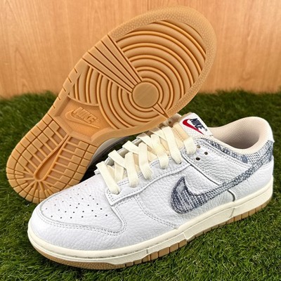 Nike Dunk Low New Americana Washed Denim Sneakers FN6881-100 Mens