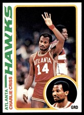 1978-79 Topps #87 Charlie Criss Rookie Atlanta Hawks RC Card. rookie card picture
