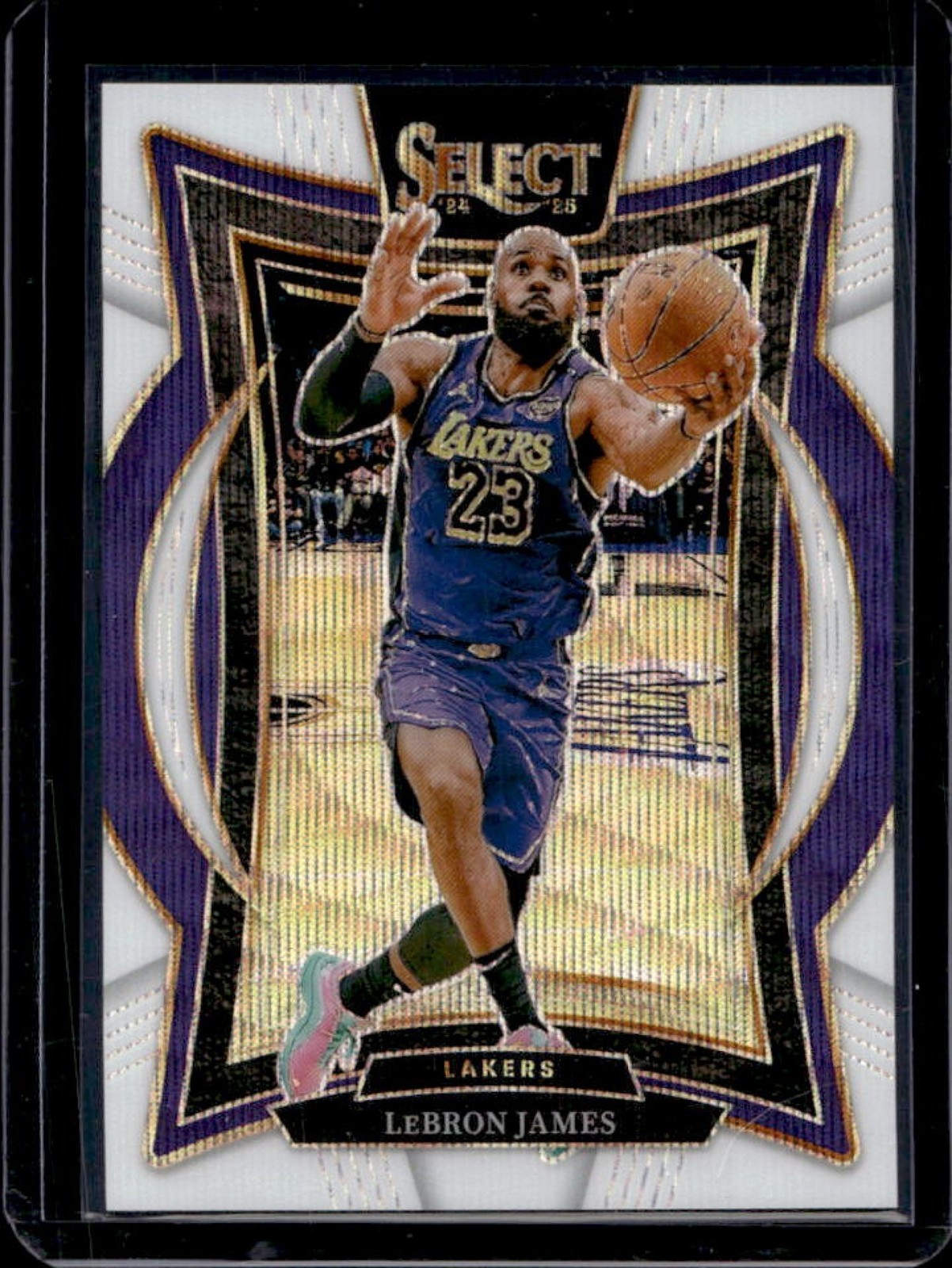 2024-25 Select LeBron James Concourse White Wave Prizm #87/99 Lakers