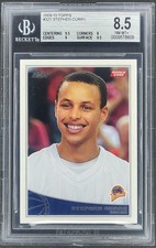 2009-10 Topps Stephen Curry #321 Rookie Card BGS 8.5 (2 x 9.5 subs=PSA 9 cross?). rookie card picture