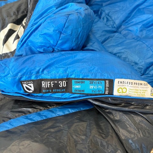 NEMO Riff Endless Promise 30 Down Sleeping Bag - Men's - Used - Afbeelding 5 van 10