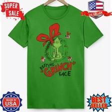 Dr. Seuss How The Grinch Stole Christmas Resting Grinch Face T-Shirt, S-5XL