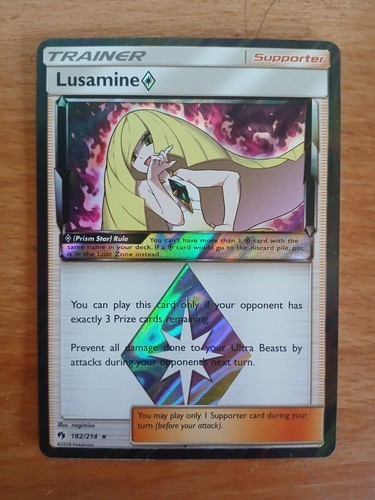 Lusamine Prism Star 182/214 Sm-Lost Thunder Holo