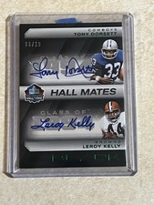 Tony Dorsett / Leroy Kelly 2025 Panini Black Dual AUTO Autograph Card  5/10