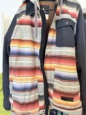 Burton  DaNang Multi Clr Snowboard Ski Jacket Coat Hooded Dryride  Men's Size XL