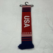 USA America Soccer Logo Eclipse Red Winter Country Acrylic Scarf Scarve Unisex