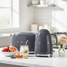 Slate Gray Retro Breakfast Set - Elegant Ital...