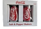 Coca Cola Ceramic Coke Can Salt & Pepper Shaker Set ***unused***