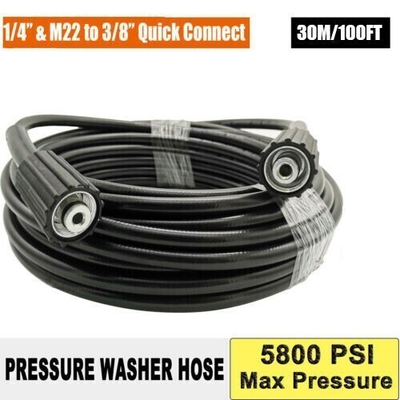 #ad High Pressure Washer Hose 100ft 5800PSI M22 Power Washer Extension Hose US# 🏆 $29.93