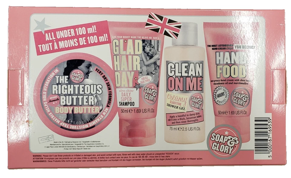 NEW Soap & Glory Clean Getaway Gift Set 4 Travel-Size Minis - Image 2 of 2