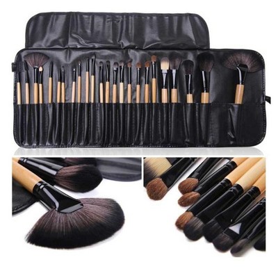24PCS Make-up Bürsten Makeup Brushes Set & PU Storage Bag Lidschatten Tool