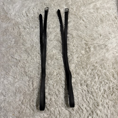 62.5 Inch Black Courbette English Horseback Riding Stirrup Leathers
