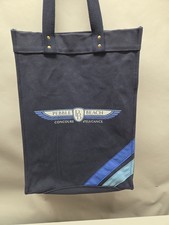 Pebble Beach Tote Shoulder Bag Large Blue Canvas Concours D'Elegance Logo
