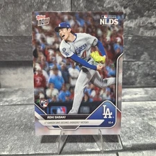 2025 MLB NLDS Topps NOW 823 ROKI SASAKI 1ST SAVE LA DODGERS ROOKIE PRESALE