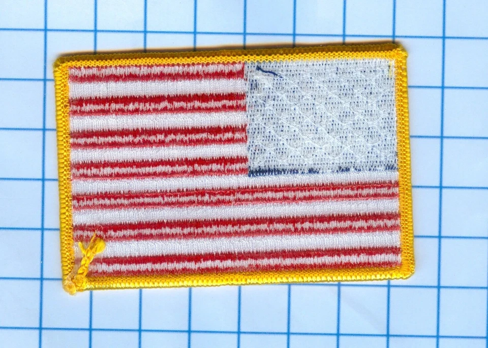 American Flag Patch-Lot of 50@$1.25ea,Star Field Right,Gold Border 3 1/2"X2 1/4" - Image 4 of 4
