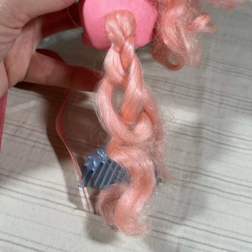 Precioso candado de dama gatito rizado patas meñiques con clip de mariposa azul cinta S Foto 4 de 4