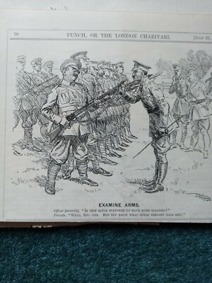 Sa25 Ephemera 1915 ww1 cartoon punch examine arms | eBay UK