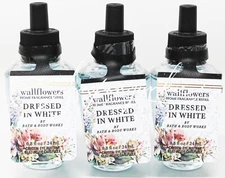 Bath & Body Works Wallflower Plug In Bulb Refill Clear Dressed In White Bride 3p