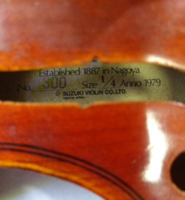 Used No.300 1/4 violin SUZUKI Manufactured in 1979 rarity | eBay