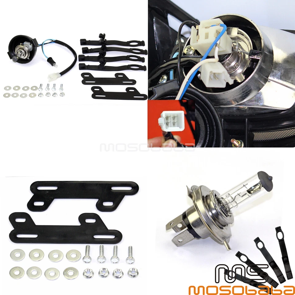 Lámpara de faros para moto de cross para Kawasaki KLX110/125/140/250/300 Suzuki DR100 RMX250 Foto 3 de 4