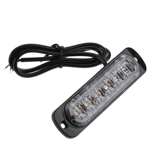 12-24V 6 LED Slim Flash Light Bar Car Vehicle Emergency Warning Strobe Lamp #g - Picture 5 of 12