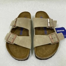 New with Box Birkenstock Arizona Taupe Soft Footbed Narrow - Select Size