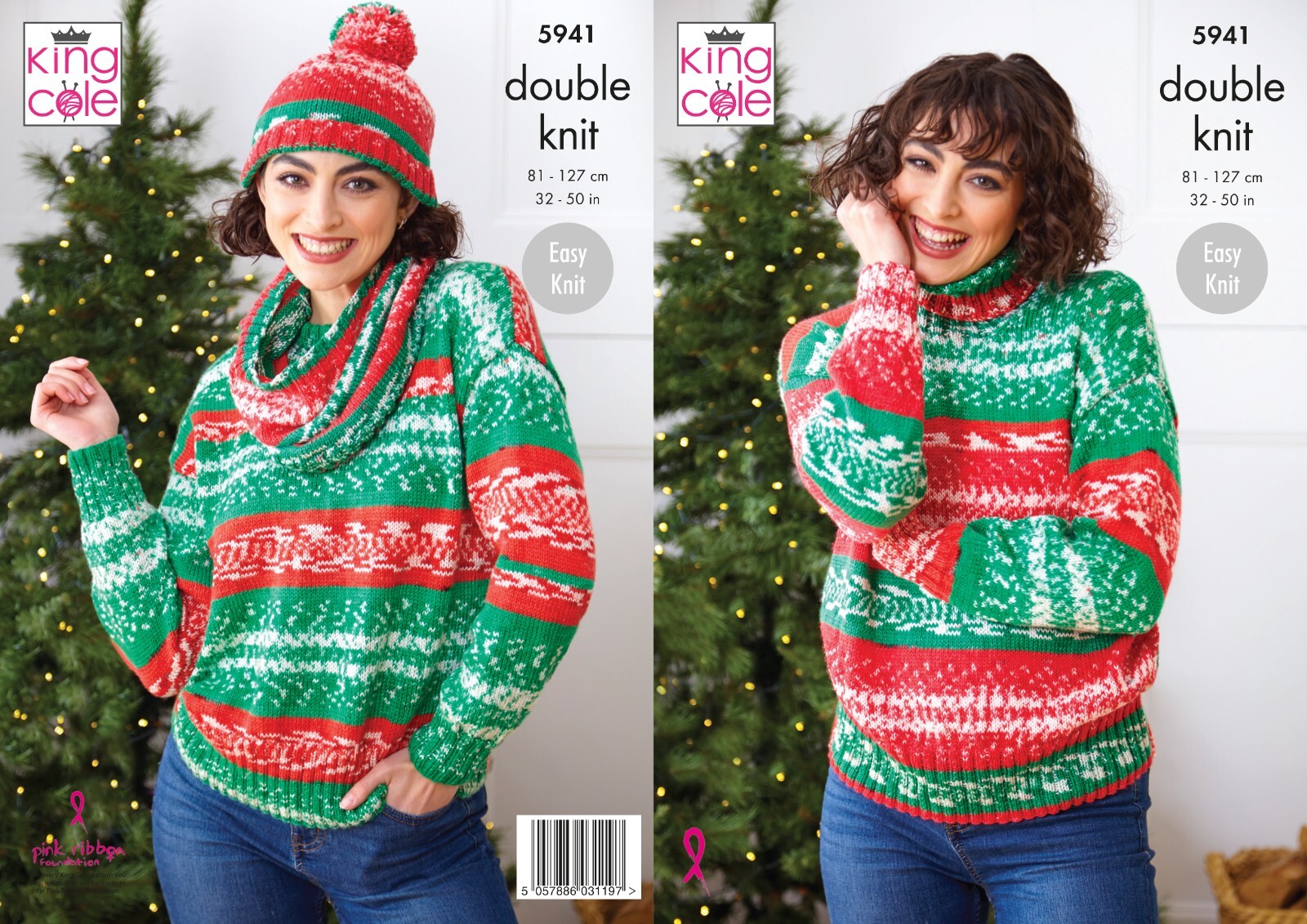 King Cole Women's Fjord Dk Knitting Pattern 5941, Sweaters For 32 - 50 Inches - Easy - Image 2